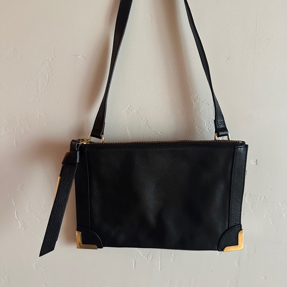 Foley + Corinna Black Leather Bag - Picture 1 of 5